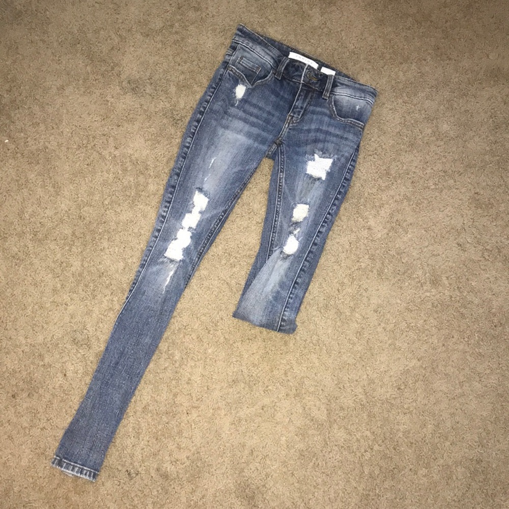 Ripped skinny jeans